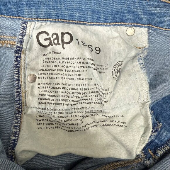 Gap 1969 Womens Size 33R Blue Baby Boot Light Wash Denim Jeans - Picture 10 of 11